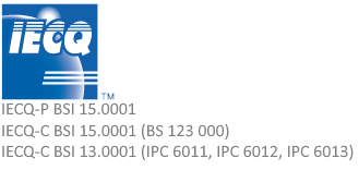 IECQ approval logo and qualified standards