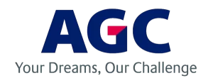 AGC Logo. The letters AGC in blue with the words "Your Dreams, Our Challenge" underneath.