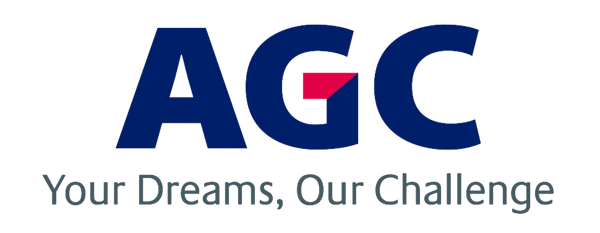 AGC Logo. The letters AGC in blue with the words "Your Dreams, Our Challenge" underneath.